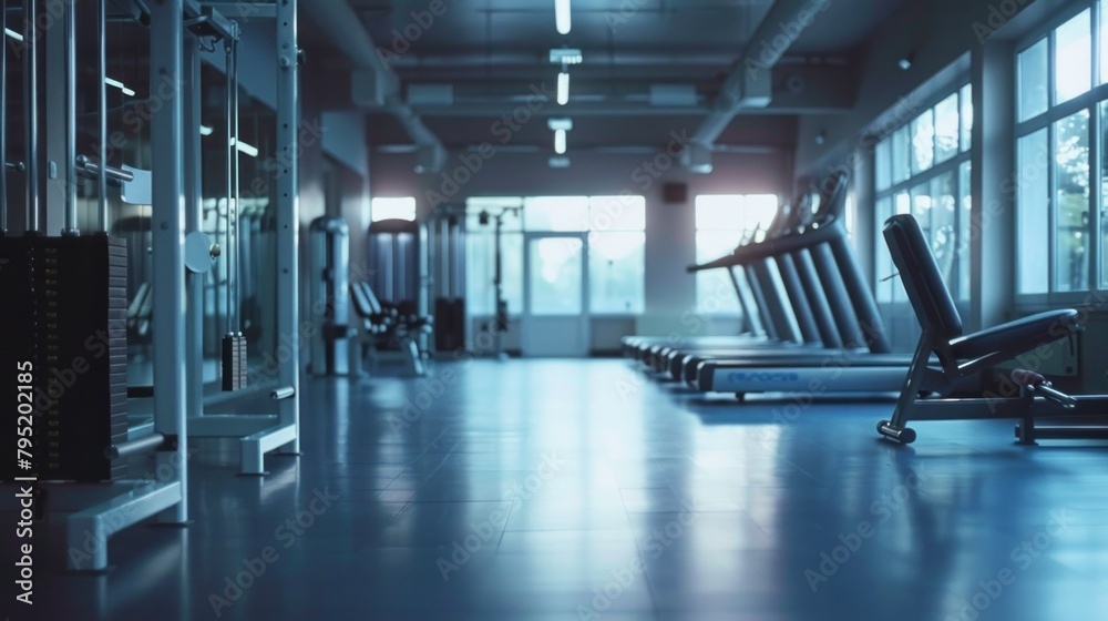 A club or fitness area for exercise or exercise. modern interior background or building facilities