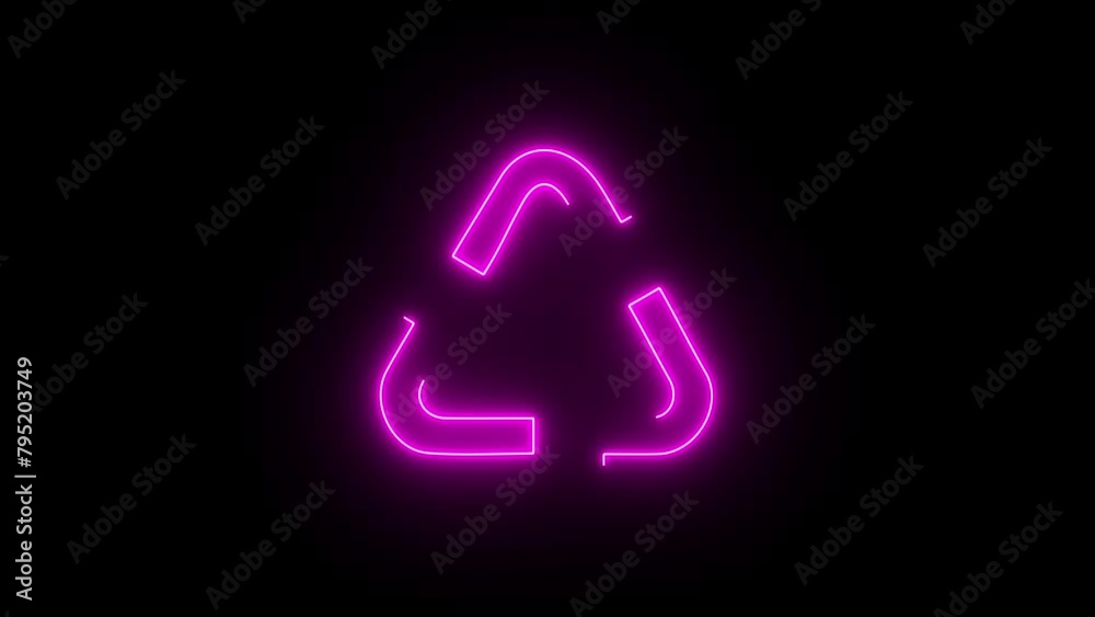 Neon line Refresh icon on black background. refresh symbol animation. Colorful neon light glowing refresh arrow icon. Neon line Refresh icon on black background. refresh symbol animation. Colorful neon light glowing refresh arrow icon.