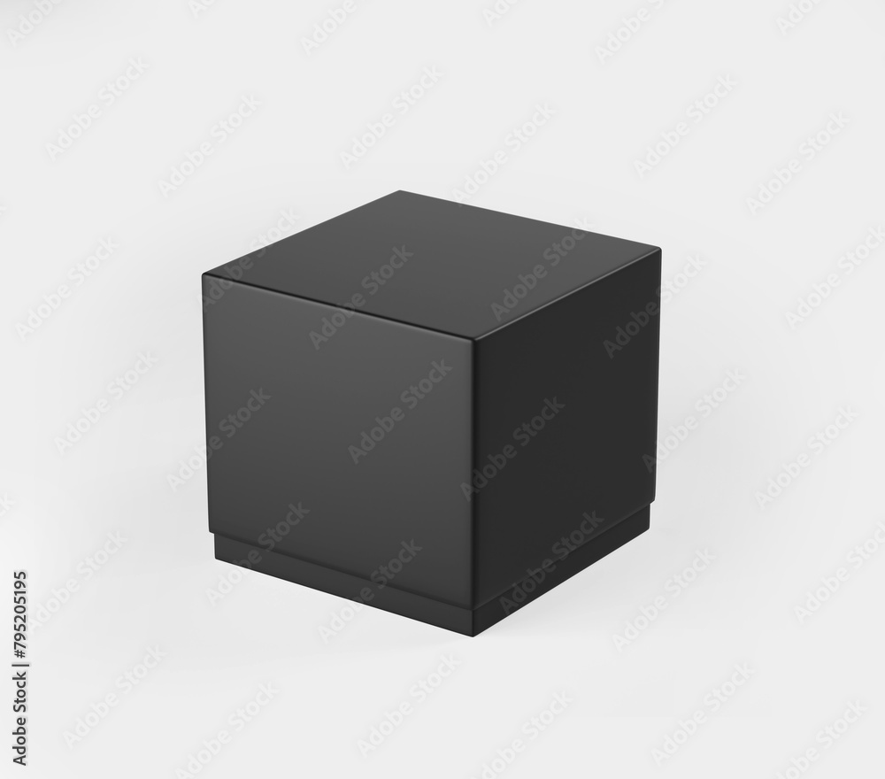 Black Rectangular Box, Dark Candle Box packaging, 3d Rendered isolated on light background Black Rectangular Box, Dark Candle Box packaging, 3d Rendered isolated on light background