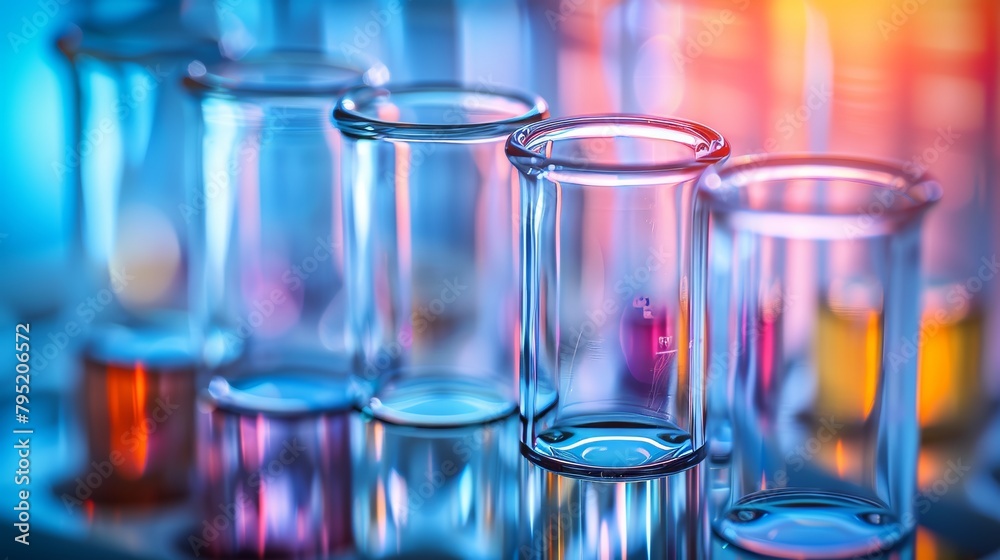 Medical test tubes in laboratory, depicting scientific and medical research concepts Medical test tubes in laboratory, depicting scientific and medical research concepts