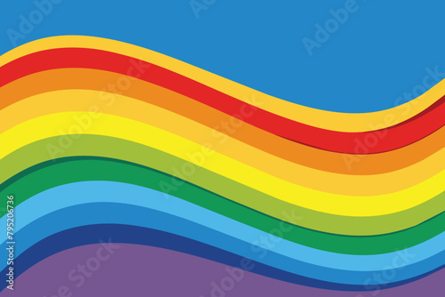 Beautiful Rainbow Wave Background vector design