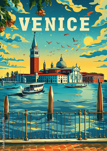 Venice poster with text VENICE in cinzel font © Ricardo Costa