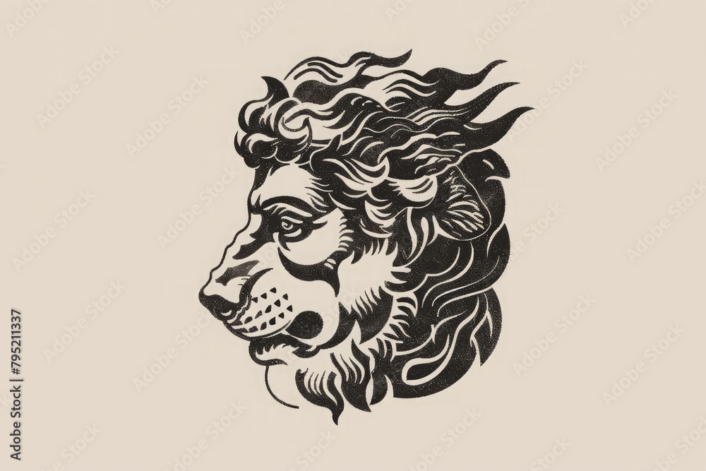lion head illustration