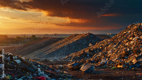 A mountain of trash is piled high in the background © JVLMediaUHD