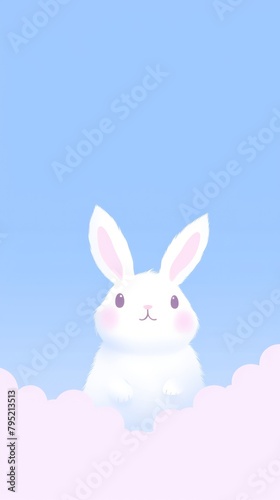 Rabbit selfie cute wallpaper cartoon rodent animal. © Rawpixel.com