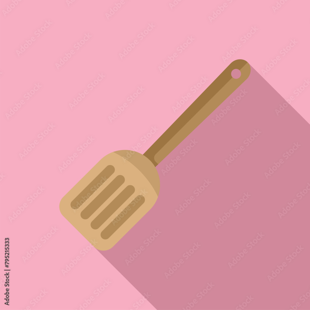 Useful spatula icon flat vector. Cooking tool. Domestic utensil Useful spatula icon flat vector. Cooking tool. Domestic utensil