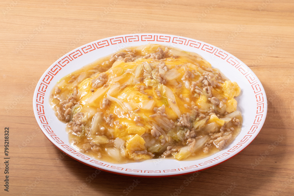 白菜とひき肉のたまごあんかけご飯 白菜とひき肉のたまごあんかけご飯