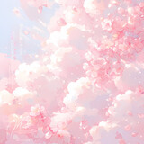 An enchanting cotton candy sky, a dreamy backdrop for fantasy, romance, and advertising.