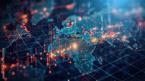 A world financial system Where stocks soar and currencies fluctuate based on supply and demand, the interconnectedness of the global economy photo