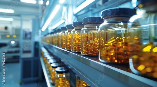 Dietary supplement production factory with a team of experts including chemists  biologists  and quality assurance experts. Ensures that every product meets strict safety and efficacy standards.