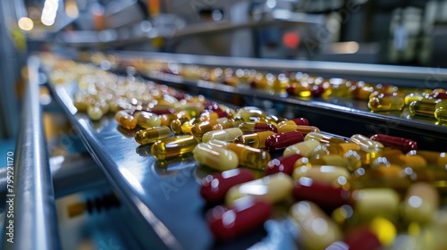 Dietary supplement production factory with a team of experts including chemists, biologists, and quality assurance experts. Ensures that every product meets strict safety and efficacy standards. photo