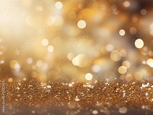 Gold background with light bokeh abstract background texture blank empty pattern with copy space for product design or text copyspace mock-up template