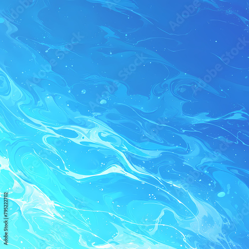 Vibrant Abstract Cyan Wave, Ideal for Creative Projects & Advertising