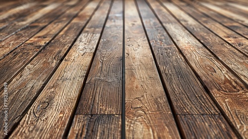 Wooden floor with numerous planks