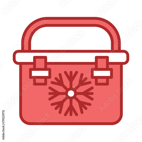 Icebox red line filled icon