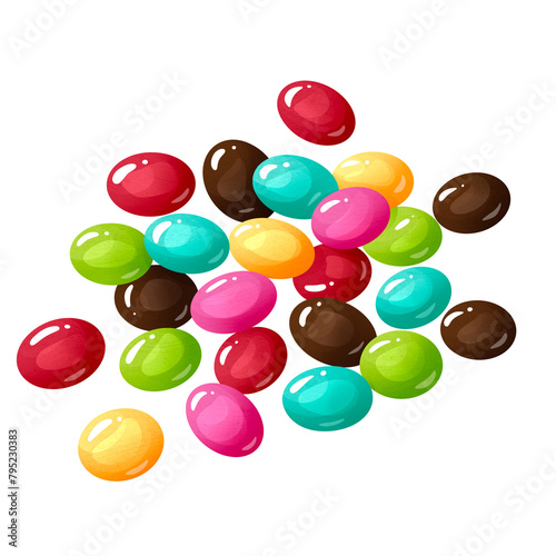 Colorful assorted dragee