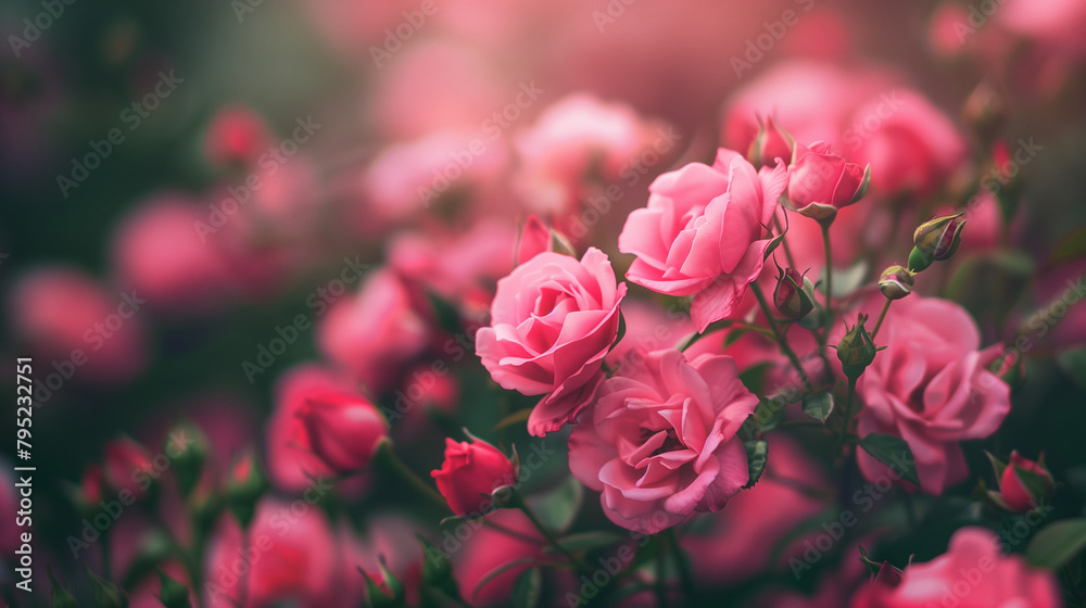 image featuring pink roses with soft focus and bokeh background image featuring pink roses with soft focus and bokeh background
