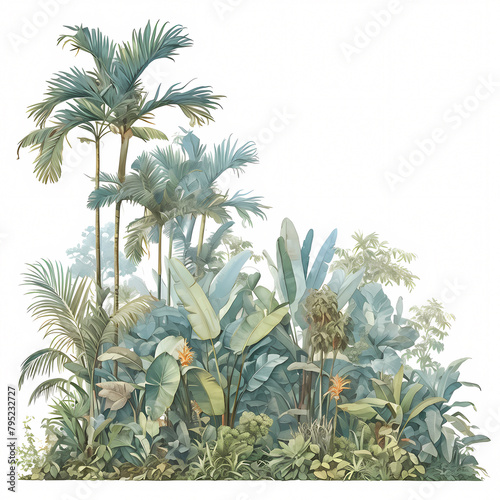 Experience the Vibrancy of a Lush Tropical Forest  High-Quality Cutout Perfect for Graphics  Design   Marketing Campaigns