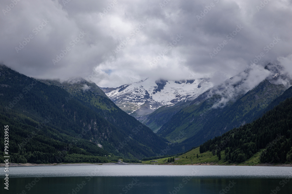 Scenic Speicher Durlassboden Reservoir near Gerlos and Königsleiten