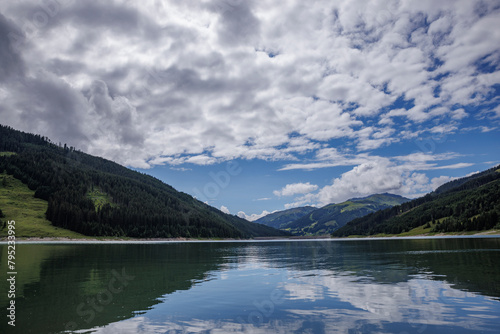 Scenic Speicher Durlassboden Reservoir near Gerlos and Königsleiten