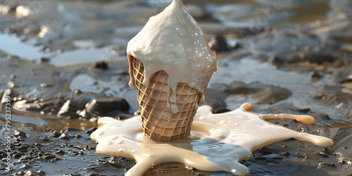 ice cream cone,Sweet Dessert photo