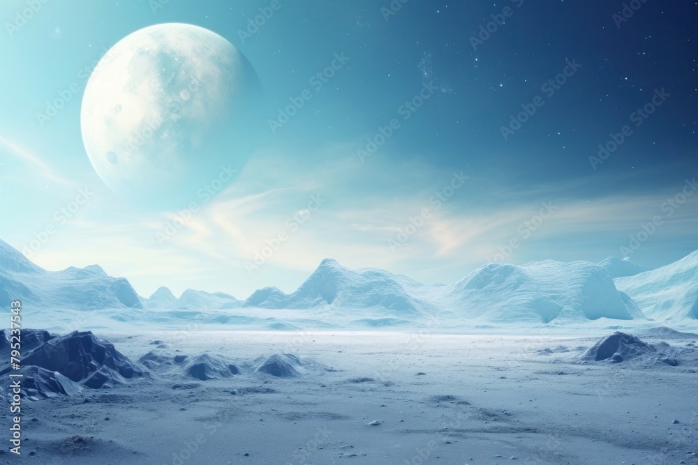Moon surface with distant Earth and starfield moon landscape astronomy. Moon surface with distant Earth and starfield moon landscape astronomy.