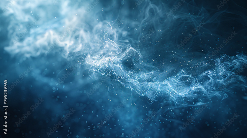 Deep blue cosmic dust cloud with a serene galactic theme Deep blue cosmic dust cloud with a serene galactic theme