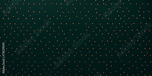 Green dark elegant seamless pattern retro style little gold dots premium royal party luxury poster template vintage leather texture copy space