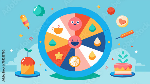 A whimsical reward wheel with various treats and activities to be enjoyed once all chores have been checked off.