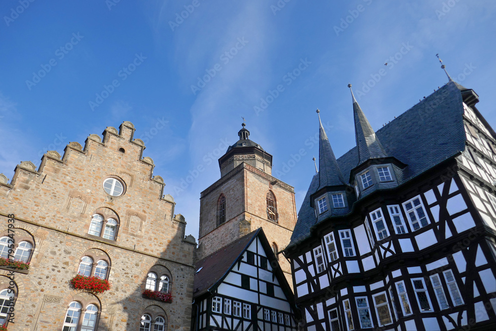Alsfeld Town Hall and Walpurgischurch