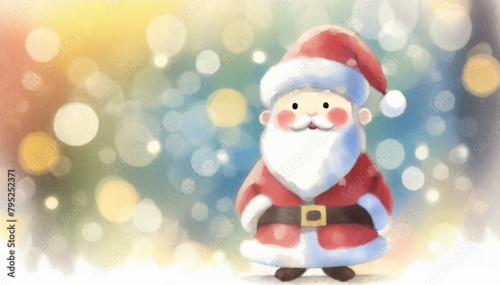 Cute Santa Claus illustration background.