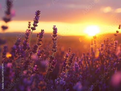 a close-up of a field of lavender