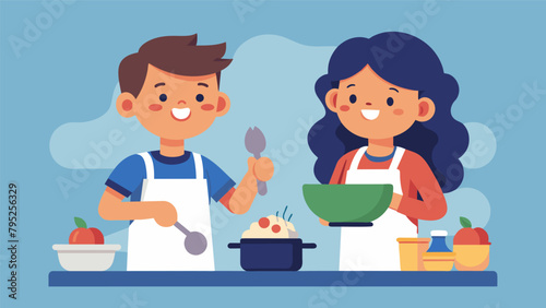 Siblings cooking a meal together as they share stories and catch up on each others lives on Sibling Appreciation Day.