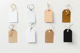 simple yet effective composition of series of blank price tag templates arranged orderly on a white background, providing a versatile solution for product labeling and pricing stra