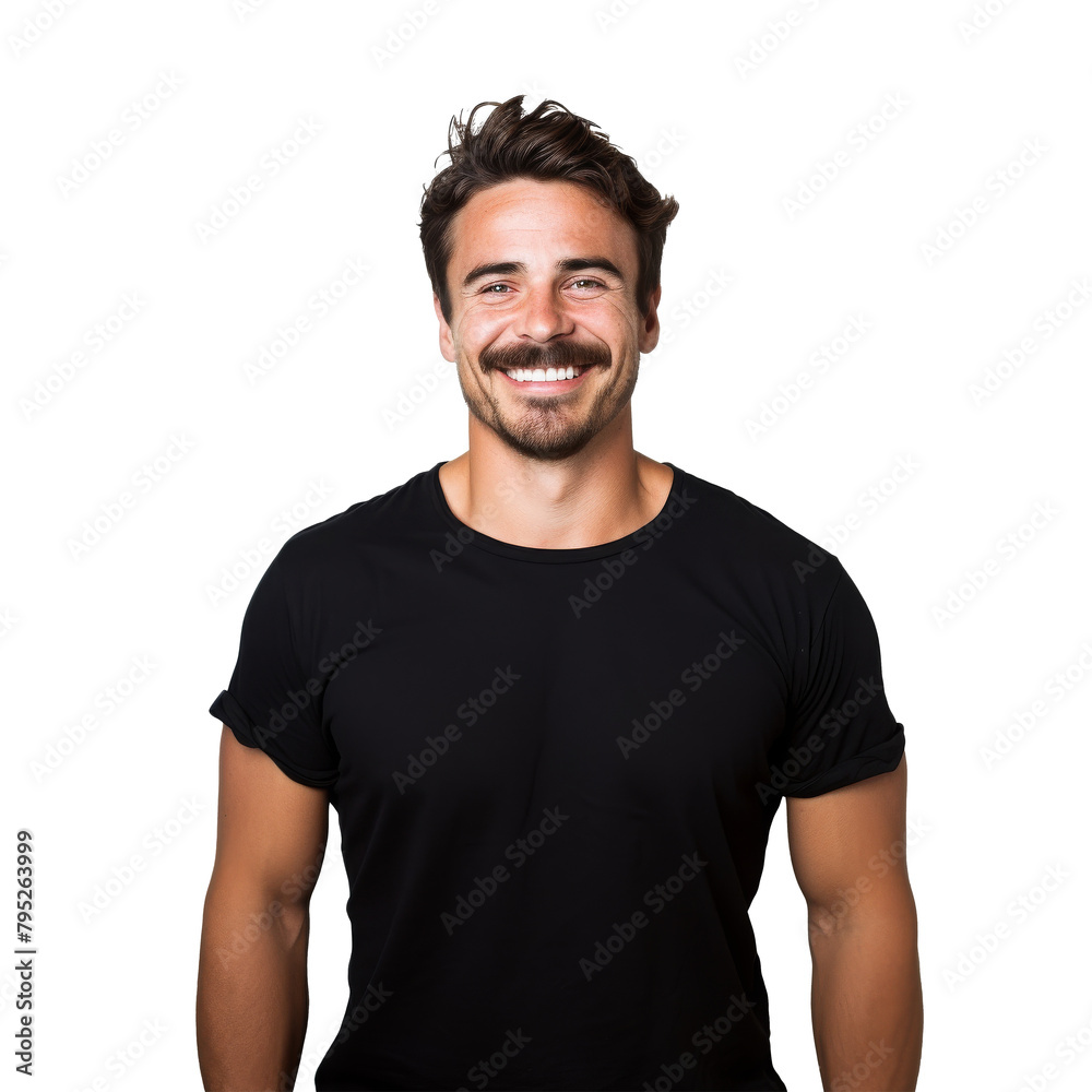 Smiling Man with T-Shirt Portrait Smiling Man with T-Shirt Portrait