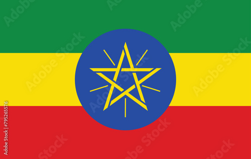 Vector Image of Ethiopia Flag. Ethiopia Flag. National Flag of Ethiopia. Ethiopia flag illustration. Ethiopia flag picture. Ethiopia flag image	