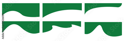 Website border and header set with drops, waves, organic and geometric shapes. Isolated vector template for website, app, poster, banner. isolated on white background. EPS 10