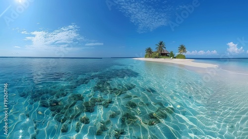 Beautiful Maldives tropical island - Panorama