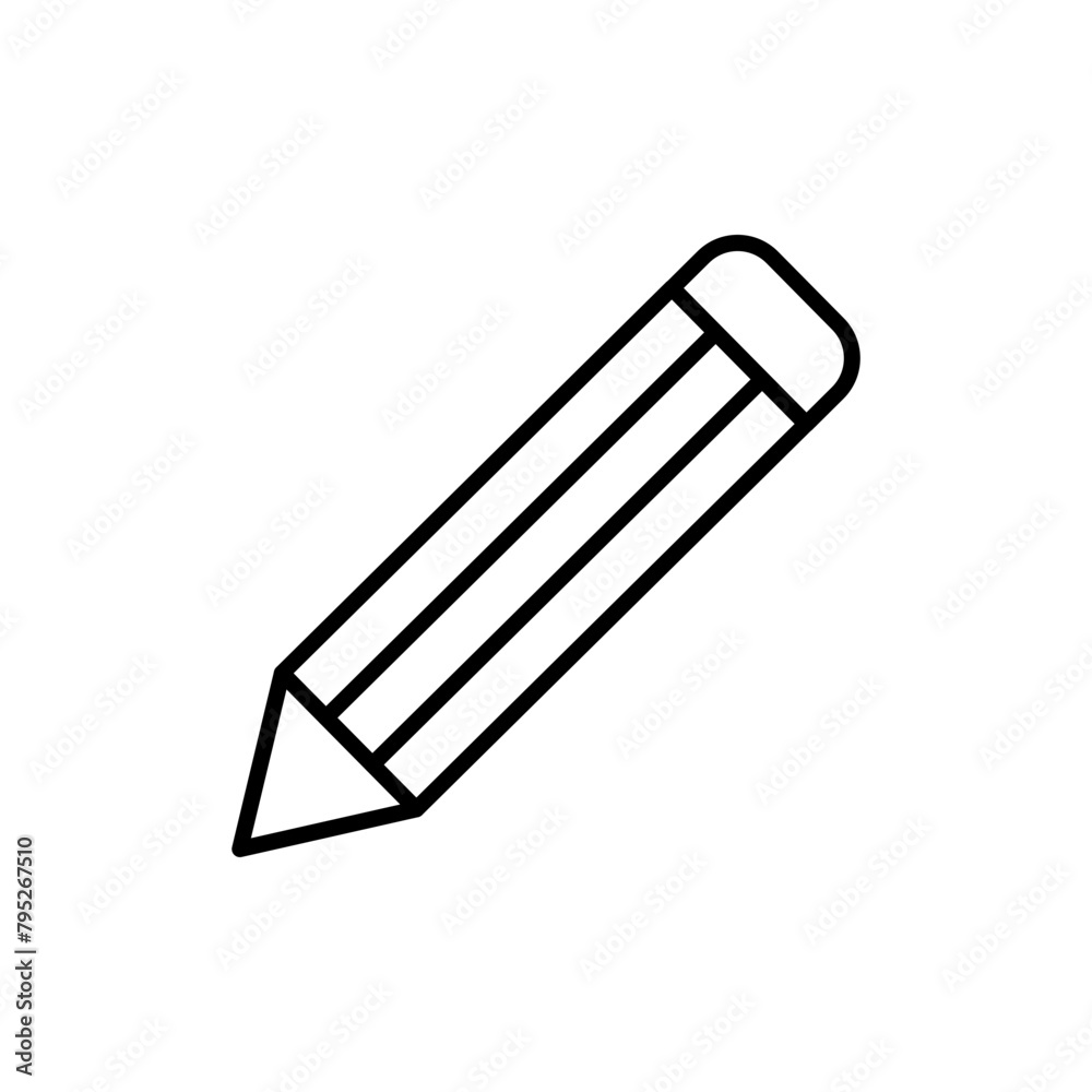 Pencil outline icons, minimalist vector illustration ,simple transparent graphic element .Isolated on white background Pencil outline icons, minimalist vector illustration ,simple transparent graphic element .Isolated on white background