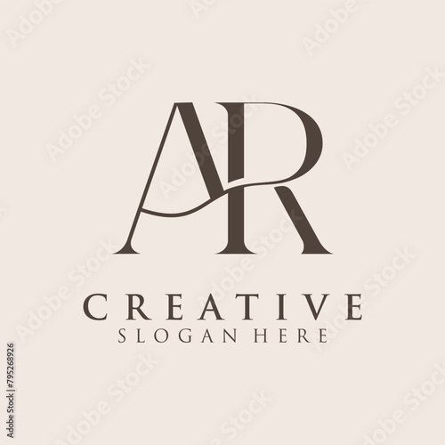Initial Letter AR Logo Design vector Template Illustration Creative Abstract