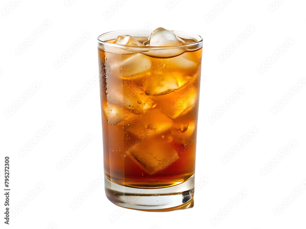 PSD a glass of iced tea with lemon and lime PSD a glass of iced tea with lemon and lime