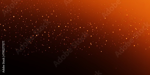 Orange color gradient dark grainy background white vibrant abstract spots on black noise texture effect blank empty pattern with copy space for product 