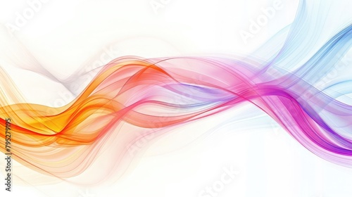 colorful wavy stripe on white background with blurred effects. digital techno abstract background, texture studio with wavy line white background