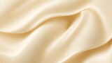 Soft satin elegance background. Creamy silk fabric with smooth and flowing waves.