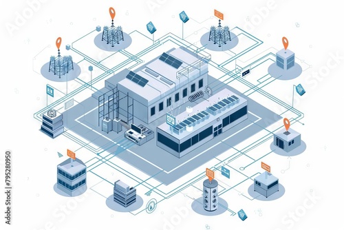 smart factory with optimized manufacturing processes industry 40 concept