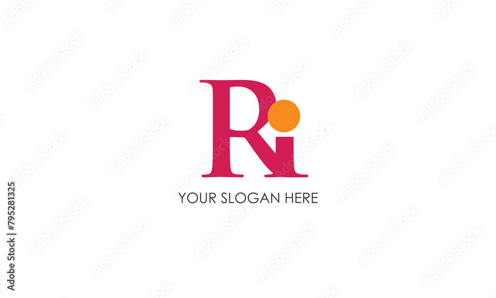 Alphabet letters Initials Monogram logo RI, IR, R and I Alphabet letters Initials Monogram logo RI, IR, R and I