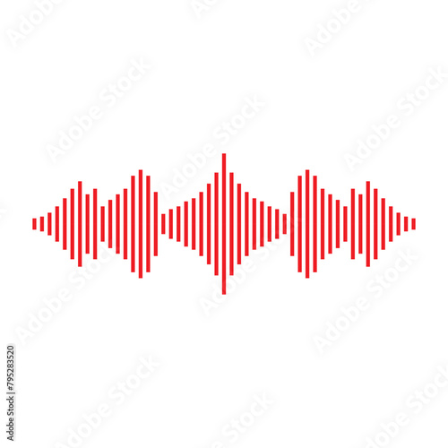 good music sound wave logo illustration