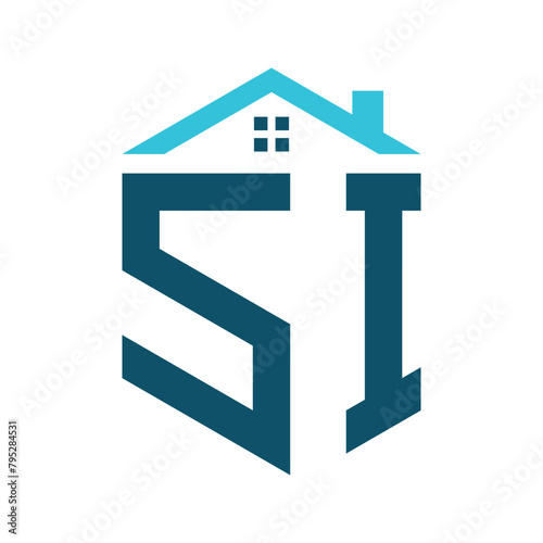 SI House Logo Design Template. Letter SI Logo for Real Estate, Construction or any House Related Business