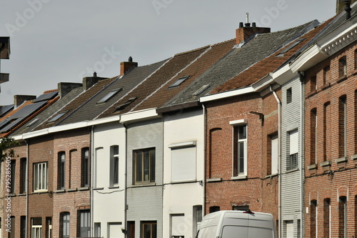 Façades de maisons traditionnelles à Malines  photo