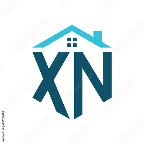 XN House Logo Design Template. Letter XN Logo for Real Estate, Construction or any House Related Business photo